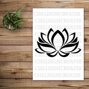 *2 for $20* Lotus Flower vinyl decal Sticker Handcrafted